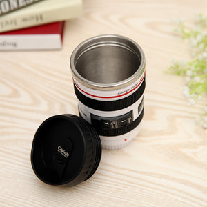 Stainless Steel Camera EF24-105mm Coffee Lens Mug White Black Coffee Mugs Creative Gift Coffee Cup